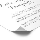 Kleurrijke sierlijke wilde bloem late nacht luier  poster (Hoek)