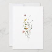 Kleurrijke sierlijke wilde bloemen 30e verjaardags kaart (Achterkant)