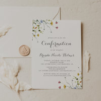 Kleurrijke sierlijke wilde bloemen bevestiging