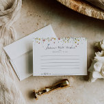 Kleurrijke sierlijke wilde bloemen bruiloft advies briefkaart<br><div class="desc">Deze kleurrijke sierlijke wilde bloemen trouwadvies kaart is perfect voor een rustieke bruiloft. Het ontwerp is voorzien van handbeschilderde waterverf met mooie roze, blush, blauw, marineblauw, geel, paarse en groene wilde bloemen. Deze kaarten zijn ideaal voor een bruiloft, vrijgezellenfeest, baby shower, afstudeerfeest & meer. Personaliseer de kaarten met de namen...</div>