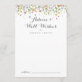 Kleurrijke sierlijke wilde bloemen bruiloft goed w advieskaart (Voorkant)