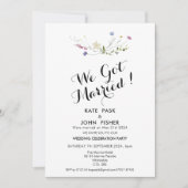 Kleurrijke sierlijke wilde bloemen bruiloft kaart (Voorkant)