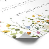 Kleurrijke sierlijke wilde bloemen bruiloft Oh Sna Poster (Hoek)