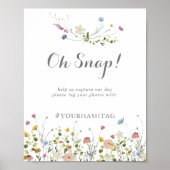 Kleurrijke sierlijke wilde bloemen bruiloft Oh Sna Poster (Voorkant)