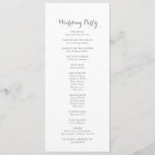 Kleurrijke sierlijke wilde bloemen bruiloft progra programmakaart (Achterkant)