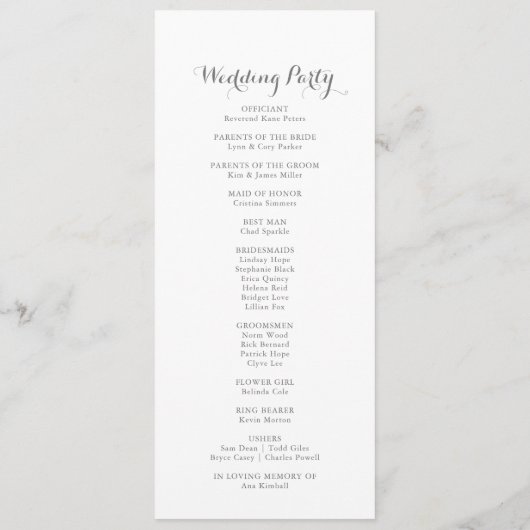 Kleurrijke sierlijke wilde bloemen bruiloft progra programmakaart (Achterkant)