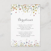 Kleurrijke sierlijke wilde bloemen bruiloft richti informatiekaartje (Voorkant)