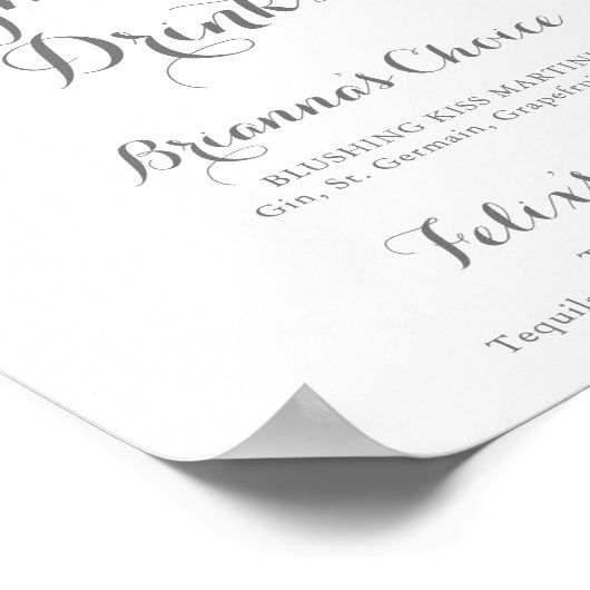 Kleurrijke sierlijke wilde bloemen handtekening Dr Poster (Hoek)