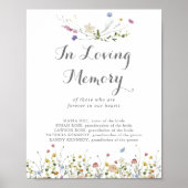 Kleurrijke sierlijke wilde bloemen in liefdevolle  poster (Voorkant)