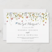 Kleurrijke sierlijke wilde bloemen kalligrafie Elo Aankondiging (Voorkant)