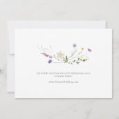 Kleurrijke sierlijke wilde bloemen kalligrafie Elo Aankondiging (Achterkant)