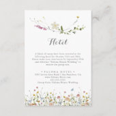 Kleurrijke sierlijke wilde bloemen kalligrafie hot informatiekaartje (Voorkant)