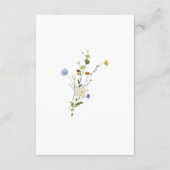 Kleurrijke sierlijke wilde bloemen kalligrafie hot informatiekaartje (Achterkant)