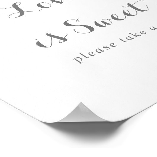 Kleurrijke sierlijke wilde bloemen liefde is zoet  poster (Hoek)