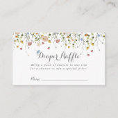 Kleurrijke sierlijke wilde bloemen luier loterij t informatiekaartje (Voorkant)