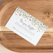 Kleurrijke sierlijke wilde bloemen luier loterij t informatiekaartje