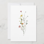 Kleurrijke sierlijke wilde bloemen Nuestra Boda br Kaart (Achterkant)
