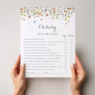 Kleurrijke sierlijke wilde bloemen Oh Baby shower 