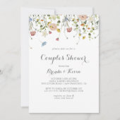 Kleurrijke sierlijke wilde bloemen paren douche kaart (Voorkant)