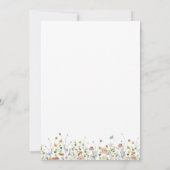 Kleurrijke sierlijke wilde bloemen Spaanse bruilof Kaart (Achterkant)