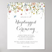 Kleurrijke sierlijke wilde bloemen unplugged cerem poster (Voorkant)