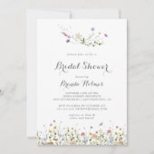 Kleurrijke sierlijke wilde bloemen Vrijgezellenfee Kaart (Voorkant)