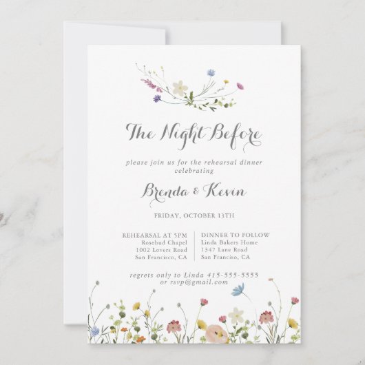 Kleurrijke sierlijke wilde nacht voor repetitie di kaart (Voorkant)