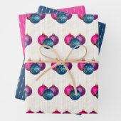 Kleurrijke siervoorwerpen Reeks papierblad 3 ompak Inpakpapier Vel (In situ)