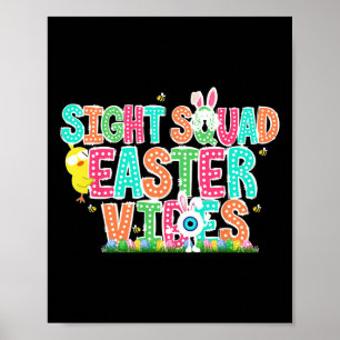 Kleurrijke Sight Squad Easter Vibes Optometric Tec Poster