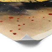 Kleurrijke Silhouet Waterverf Wall Poster (Hoek)