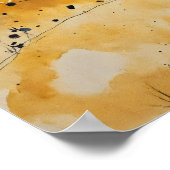 Kleurrijke Silhouet Waterverf Wall Poster (Hoek)