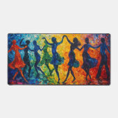 Kleurrijke silhouetten dansen bureaumat (Voorkant)