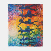 Kleurrijke silhouetten dansen fleece deken (Voorkant)