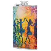 Kleurrijke silhouetten dansen heupfles (Links)