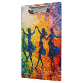 Kleurrijke silhouetten dansen klembord (Links)