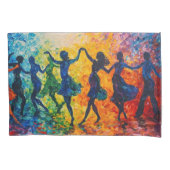 Kleurrijke silhouetten dansen kussensloop (Voorkant)