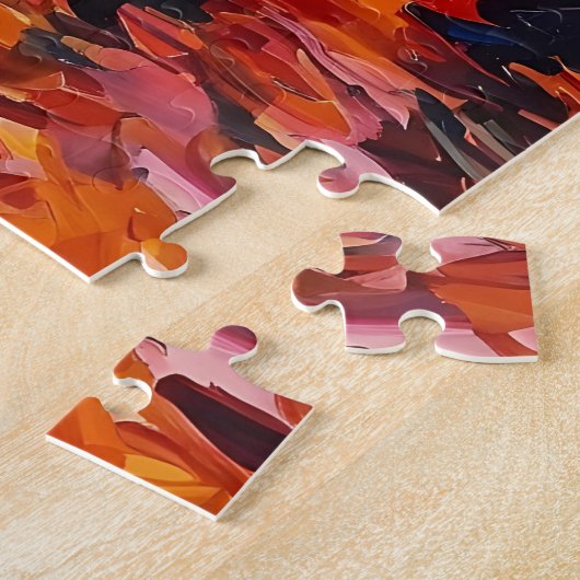 Kleurrijke silhouetten dansen legpuzzel (Zijkant)