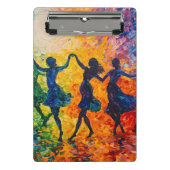 Kleurrijke silhouetten dansen mini klembord (Voorkant)