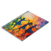 Kleurrijke silhouetten dansen notitieboek (Linkerzijde)