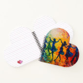 Kleurrijke silhouetten dansen notitieboek (Binnen)