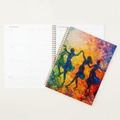 Kleurrijke silhouetten dansen planner (Display)