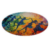 Kleurrijke silhouetten dansen snijplank (Hoek)