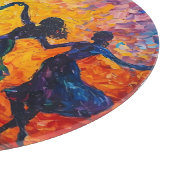 Kleurrijke silhouetten dansen snijplank (Hoek)