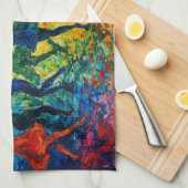 Kleurrijke silhouetten dansen theedoek (Quarter Fold)