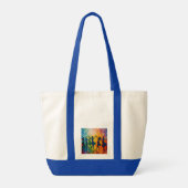 Kleurrijke silhouetten dansen tote bag (Achterkant)