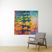 Kleurrijke silhouetten dansen wandkleed (In Situ (horizontaal))