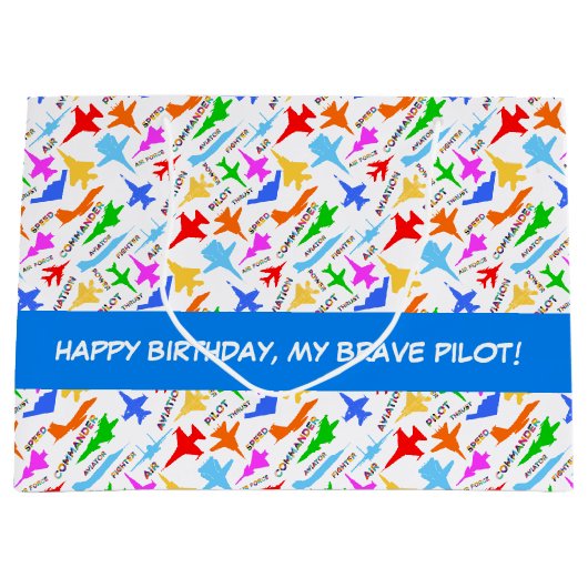 kleurrijke silhouetten van het patroon van militai groot cadeauzakje (Voorkant)