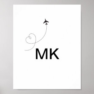 Kleurrijke simpele voeg je naam stad afbeelding to poster