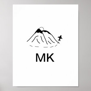 Kleurrijke simpele voeg je naam stad afbeelding to poster