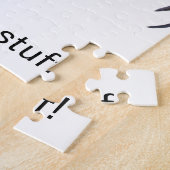 Kleurrijke Simplistische Haan "Strut je spullen!" Legpuzzel (Zijkant)